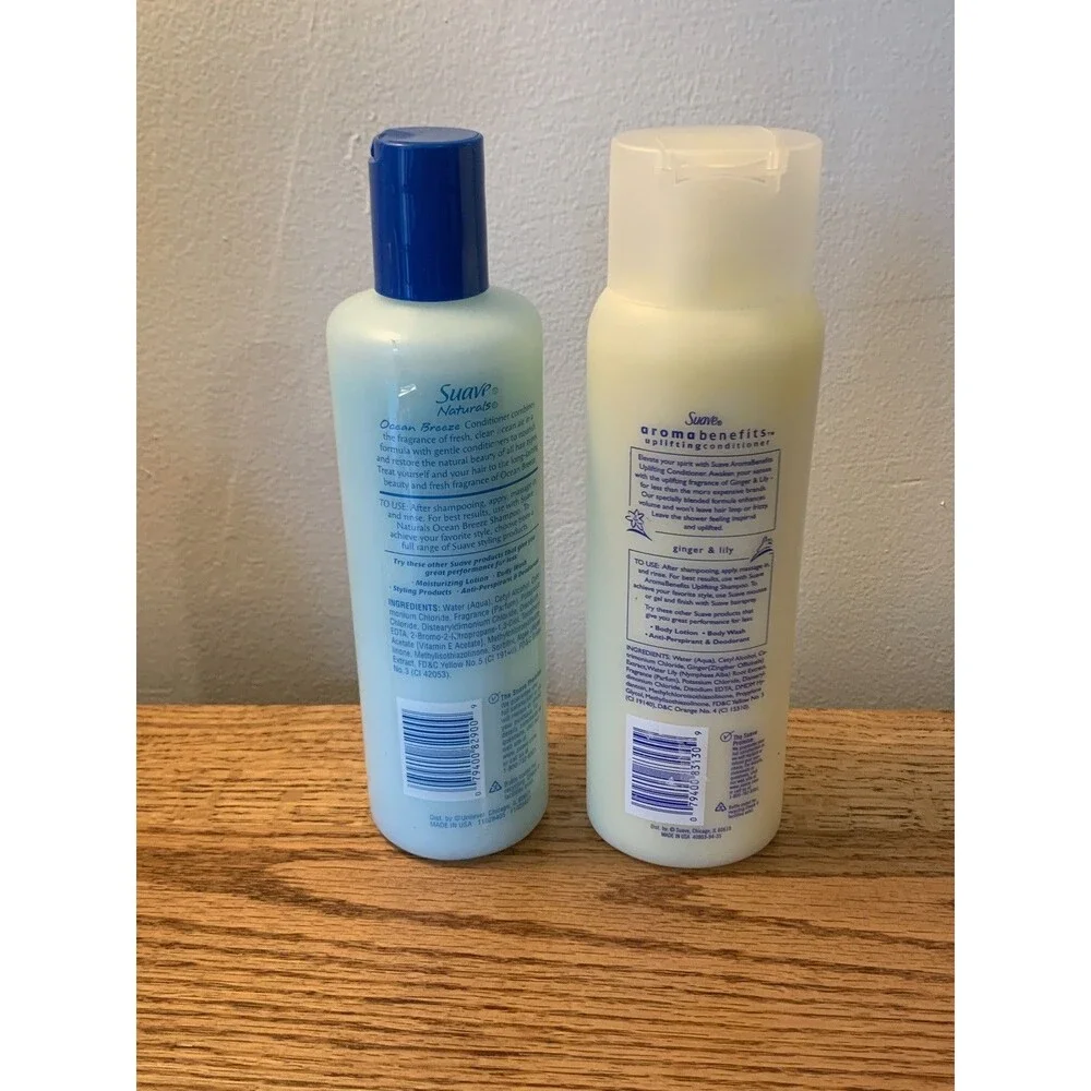 (2) Suave NATURALS Ocean Breeze Ginger Lily Conditioner SET y2k VTG 15oz Aroma